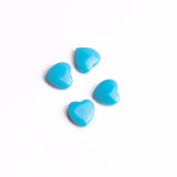 Turquoise (Reconstructed) Heart Double Buff AAA Grade Size 10x10x4.5 MM Lot of 21 Pcs Weight 69 Cts
