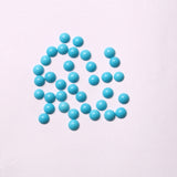 Turquoise (Stabilized) Round Cabochon AAA Grade Flat Back Size 5 MM 50 Pcs Weight 18 Cts