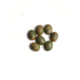 Unakite Oval Cabochon Carved Both Side Polished AAA Grade Size 8x10 MM 50 Pcs Weight 145 Cts