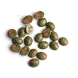 Unakite Oval Cabochon Carved Both Side Polished AAA Grade Size 8x10 MM 50 Pcs Weight 145 Cts