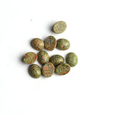 Unakite Oval Cabochon Carved Both Side Polished AAA Grade Size 8x10 MM 50 Pcs Weight 145 Cts