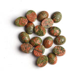 Unakite Oval Cabochon Carved Both Side Polished AAA Grade Size 8x10 MM 50 Pcs Weight 138 Cts