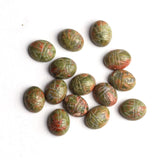 Unakite Oval Cabochon Carved Both Side Polished AAA Grade Size 8x10 MM 50 Pcs Weight 138 Cts