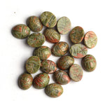 Unakite Oval Cabochon Carved Both Side Polished AAA Grade Size 8x10 MM 50 Pcs Weight 138 Cts