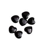 Black Onyx Double Buff Heart Top Half Drilled AAA Grade Both Side Polished Size 15x15x4 mm 20 Pcs Weight 125 Cts